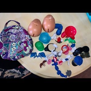 2 Mr. Potato Heads & Vera Bradley Bag